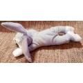 Bugs Bunny Lying On His Tummy - Soft Plush Beanie Bag Toy! 20cm.