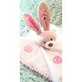 Baby`s Bunny Plush Baby Graffitis Comfort/Toy Blanket. 25cm.