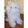 Smokey the furry grey Cat. Plush toy from Pets2Cuddle. 25cm.