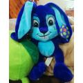 Ricky a dark blue Easter bunny/egg - Frey`s Migros plush soft toy!