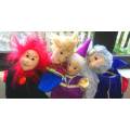 RARE 4x Steiff Knopf Im Ohr hand puppets. Great additions to a Steiff collection!