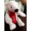 Collectable Coca-Cola Bear with a red scarf! 20cm.
