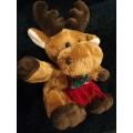 Cutest little Reindeer with cheery Christmas scarf! 20cm.