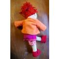 RARE HABA Soft Doll Lotta with Red Hair Blue Eyes and Freckles! 40cm.