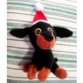 Santa`s little Helper! Christmas Puppy, a soft toy with a glittery Xmas hat! 17cm.