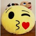 Cute Emoji with a Kiss! Plush Pillow/Toy. 30cm.