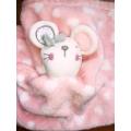 Baby`s Pink Mouse Plush Baby Comfort/Toy `Early Days`. 40cm.