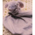 Jellycat Bashful Bunny Liberty Blossom. Soft Toy Blanket. Grey Doudou Comforter. 32cm.