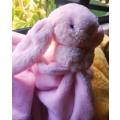 Jellycat Pink Bashful Bunny Soother. Plush Baby Comfort/Toy Blanket. 34cm.