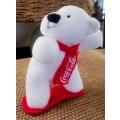 Collectable Coca-Cola Teddy Bear with a Scarf on a Skateboard. 13cm.