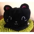 Sbabam Emotional cats! Black Cat reversable plushie. 13cm.