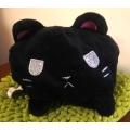 Sbabam Emotional cats! Black Cat reversable plushie. 13cm.