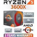 MD RYZEN 5 3600X 6-Core 12-Threads 3.8GHz (4.4GHz Max Boost) Socket AM4 95W Desktop Processor / 35MB
