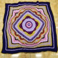 Crochet Acrylic Yarn Purple Square Mandala 96cm x 96cm