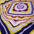 Crochet Acrylic Yarn Purple Square Mandala 96cm x 96cm