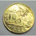 1916 German East Africa 15 Rupien "Tabora Pond" SCARCE! Siege Coin