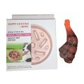 Happy Hunting Slow Feeder Bowl and Grilled Chicken Dog Toy - Pink