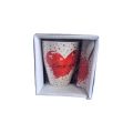 I love you Gift mug and spoon- white and red