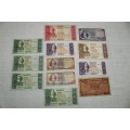 My last old SA bank notes - take all 12 for R 325!!