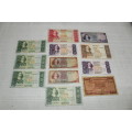 My last old SA bank notes - take all 12 for R 325!!