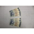 Sequential UNCIRCULATED R2 notes - two lots of three....see below....