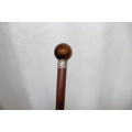 Walking stick - Sterling silver band and Tiger`s Eye knob!