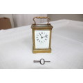 Brass carriage clock working - original key