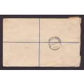 UNION: 1928 Registered Letter Uprated 4d Postal Stationery to KINGWILLIAMSTOWN. Nice Item!!