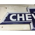 Chevrolet  Enamel Advertising Sign approx 48 cm x 15 cm