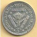 1956 - Threepence / Tickey. - VF condition as per scan.