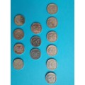 Set of 13 SA  commemorative R2 coins, including FOUR error coins!