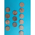 Set of 13 SA  commemorative R2 coins, including FOUR error coins!