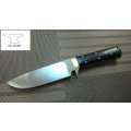 Handmade Knife , O1 tool , Black Ivory Handle
