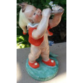 PIRKIN HAMMER, 1930s - 40s  FIGURINE OF A YOUNG SEMI NAKED BOY PLAYING THE FLUTE, TOO CUTE !!
