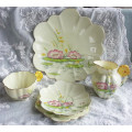RARE !!!   COLLECTORS DISPLAY  1913-1920 HAND PAINTED,  DBL.FLOWER HANDLE, PARAGON WATER LILY DESIGN