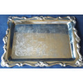 VINTAGE, AND PRETTY....SILVER PLATED TRAY IN VERY GOOD CONDITION