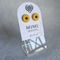Handmade Sunflower Polymer Clay Earring