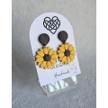 Handmade Sunflower Polymer Clay Earring