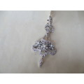 925 Sterling Silver , Genuine Swiss Marcasite and Genuine Japanese Seed Pearls Pendant.