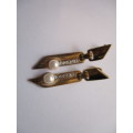 9ct Solid Yellow Gold & Genuine Cultured Pearls and Diamonds Earrings