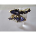 18ct Solid Yellow  Gold  and Genuine  Tanzanite Ring