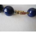 Genuine Lapis Lazuli Necklace & 14 ct Gold Clasp and Spaces