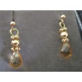9ct Gold and Genuine Citrine Earrings
