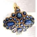 9 ct Solid Yellow Gold and Genuine Blue Sapphires 2.32 carat  Ring