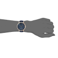 **GENUINE** NINE WEST® WOMEN'S GLITTER ACCENTED ROSE GOLD-TONE AND NAVY BLUE STRAP  W/  BOX & MANUAL