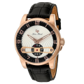 -I LATE ENTRYI RRP $595.00 I- LUCIEN PICCARD®  BLACK LEATHER BAND CASUAL WATCH W/ BOX & MANUAL