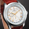 -I GENUINE I- KRONEN&SÖHNE Day 24 Hours Display Automatic Mechanical Men's Leather Sport Wrist Watch