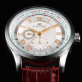 -I GENUINE I- KRONEN&SÖHNE Day 24 Hours Display Automatic Mechanical Men's Leather Sport Wrist Watch