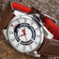 LATE ENTRY I DETOMASO® BUSINESS PUNK MEN JAPANESE QUARTZ DAY/DATE DISPLAY LEATHER STRAP WATCH