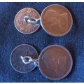 3 pence and 1 shilling cufflinks